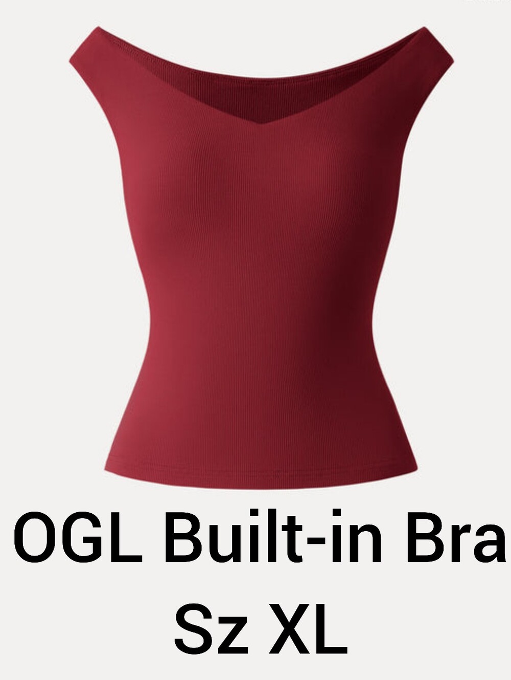 OGL Move Built-In Bra Top Sz XL Falu Red Bra Free Top NWT New